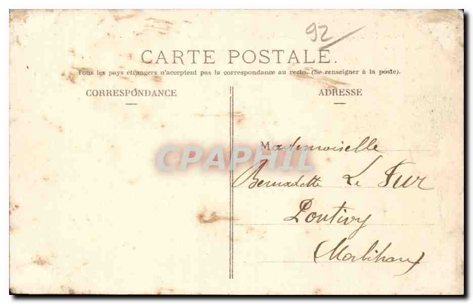 CPA Neuilly sur Seine Petit bras de la Seine Pont de la Jatte Pont Bineau — Rückseite