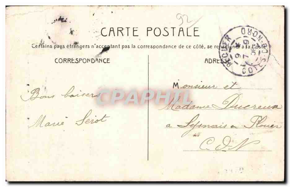 CPA Levallois Perret L'hotel de ville pris de cote — Rückseite
