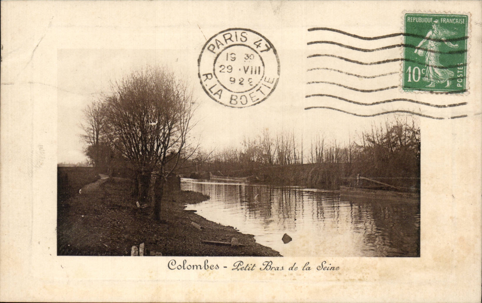 CPA Colombes petit bras de la Seine