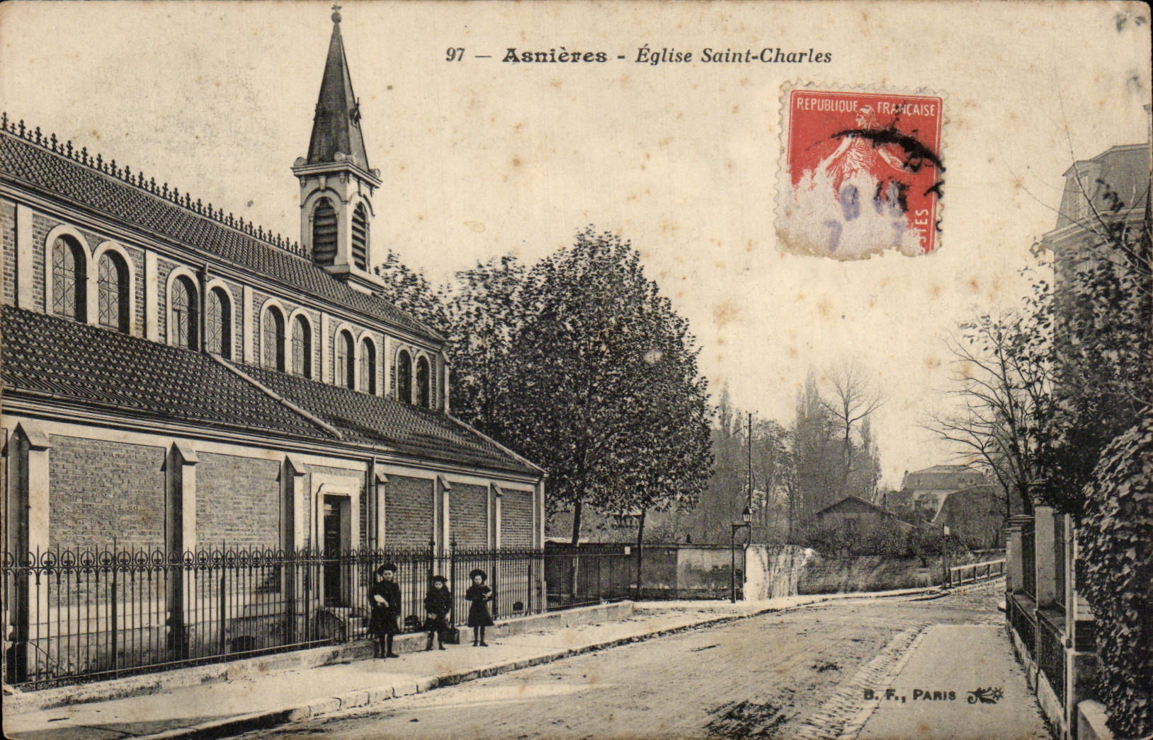 CPA Asnieres Eglise Saint Charles