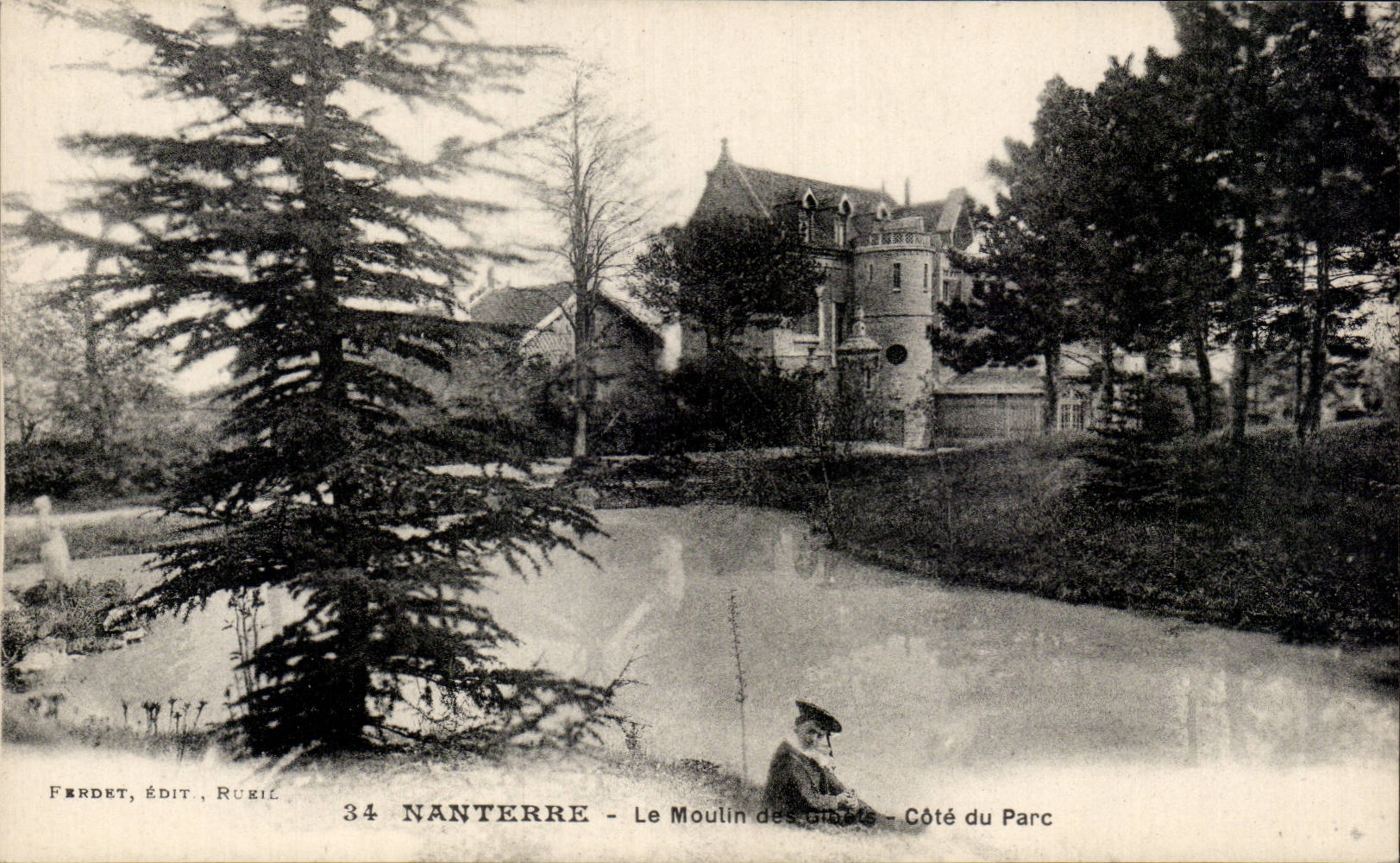 CPA Nanterre Le moulin des Gibets Cote du parc