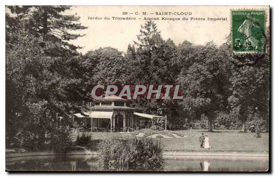CPA Saint Cloud Jardin du Trocadero Ancien kiosque du prince imperial