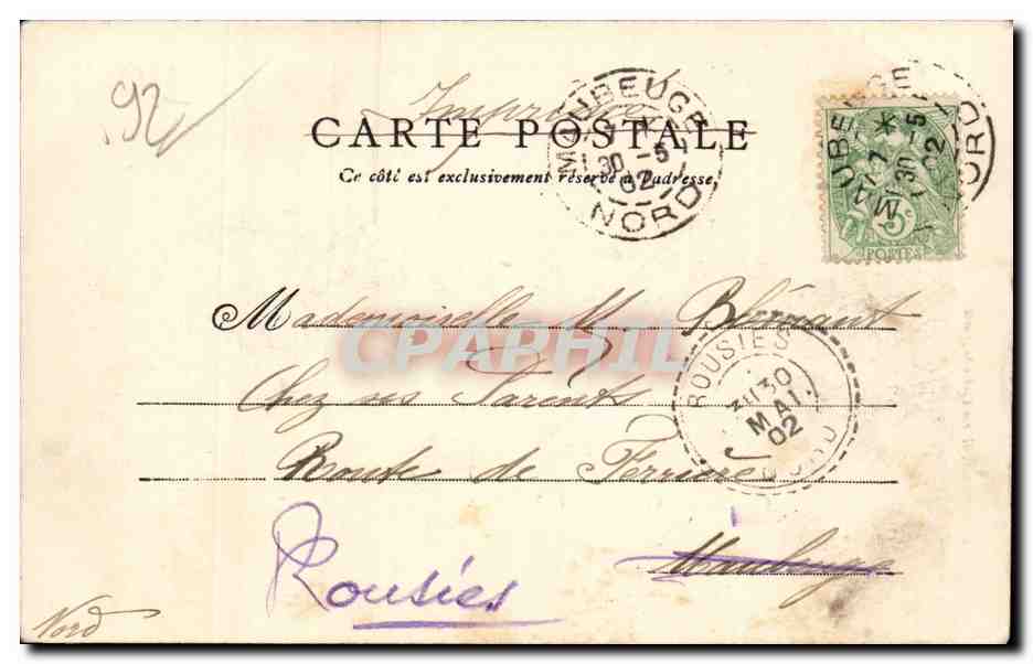 CPA Neuilly l'etang de Puteaux — Rückseite