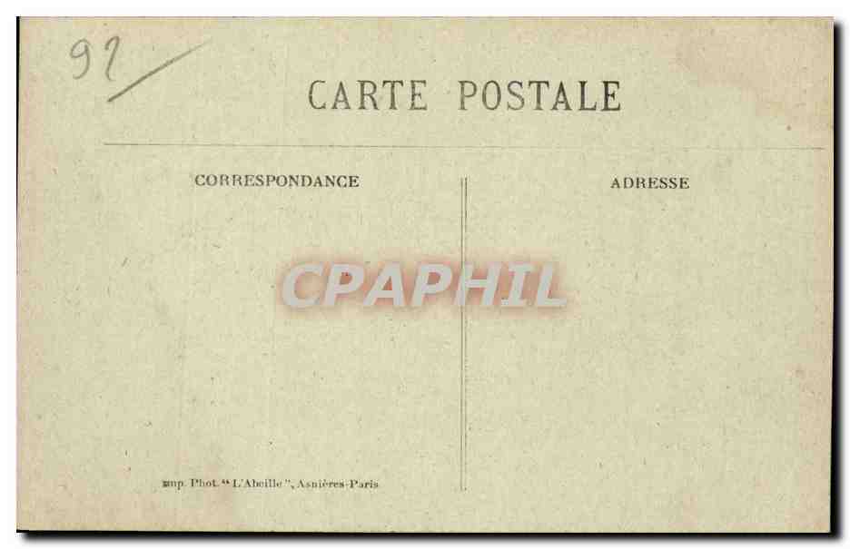 CPA Neuilly sur Seine Statue de Perronet — Rückseite