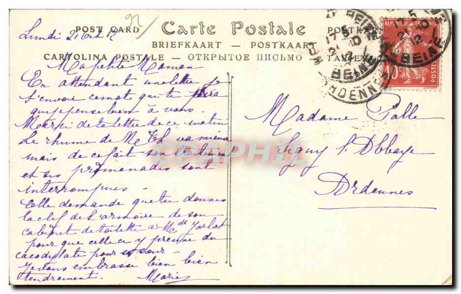 CPA Neuilly sur Seine Eglise Saint Pierre Avenue du roule — Rückseite