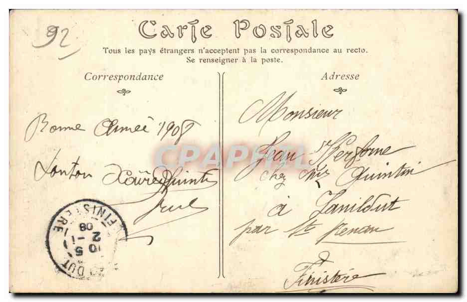 CPA Bois de Boulogne Berges de la Seine en face Suresnes — Rückseite