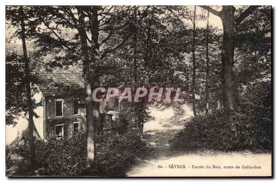 CPA Sevres Entree du bois route de Gallardon