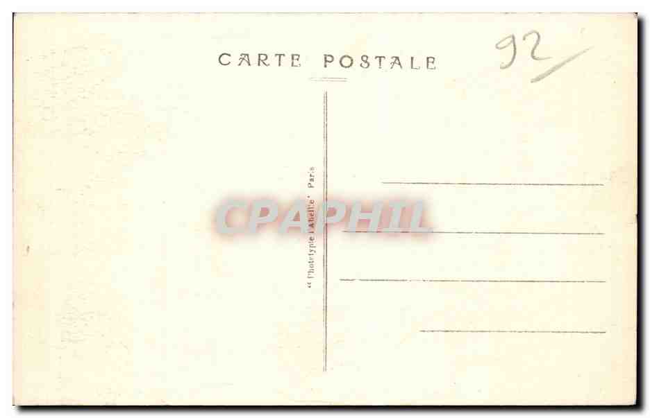 CPA Asnieres Le dispensaire municipal (chateau Voyer d'Argenson) — Rückseite
