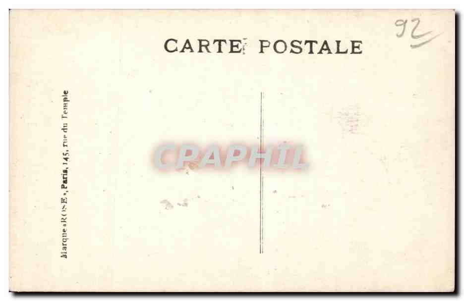 CPA Boulogne Billancourt Inondation 1910 La rue National — Rückseite