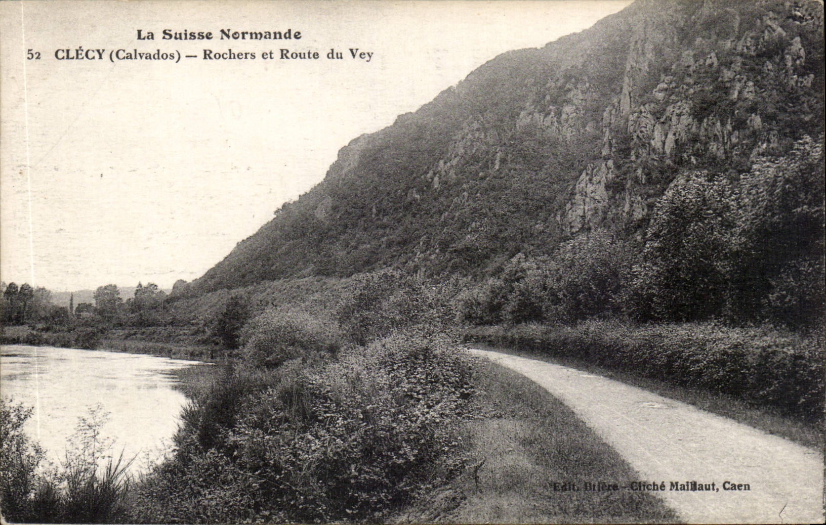 Clécy (Calvados) — Rochers et Route du Vey — Édit. Bifère, Effché Mailhaut, Caen
