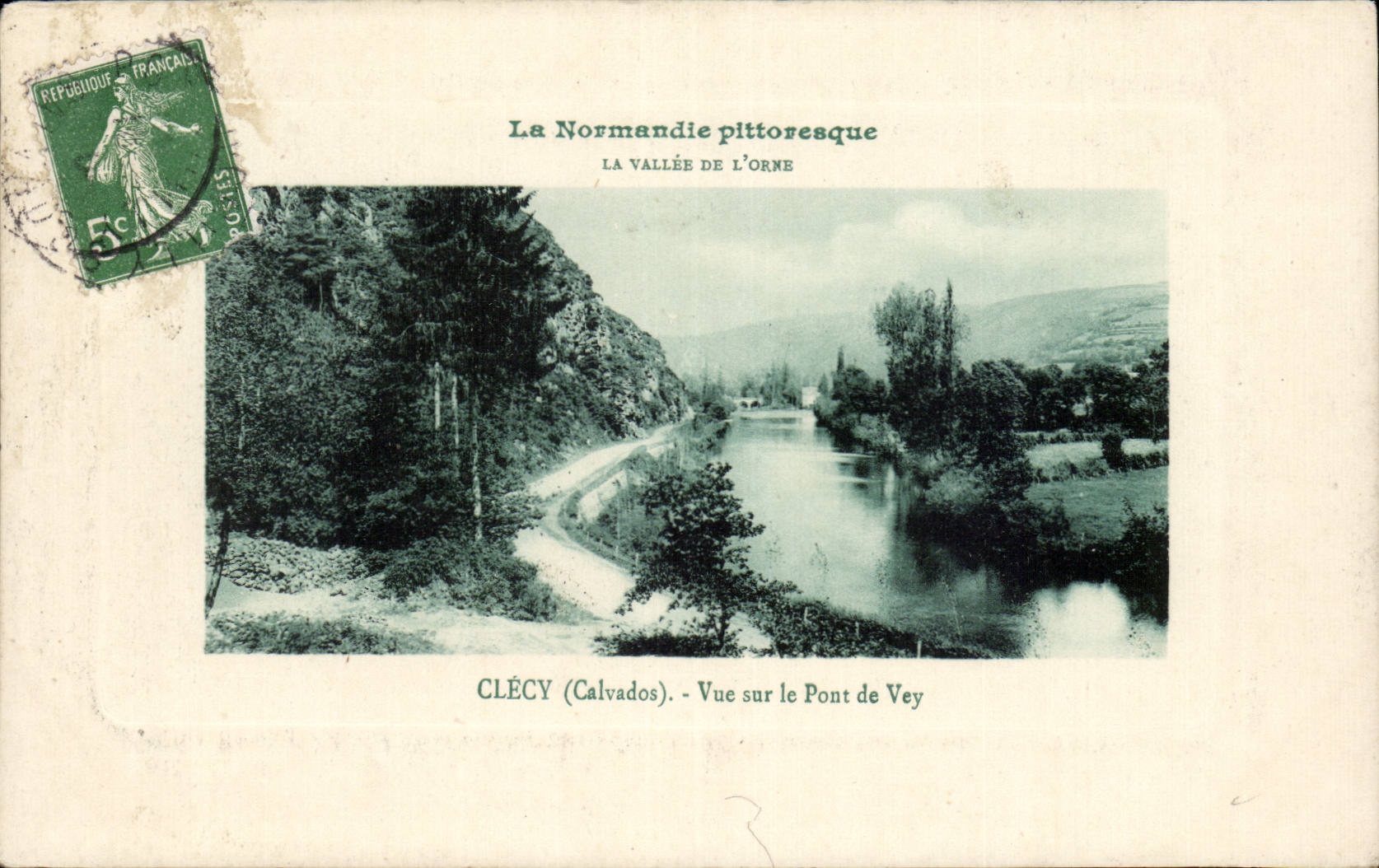 CPA Clecy Vue sur le pont de Vey