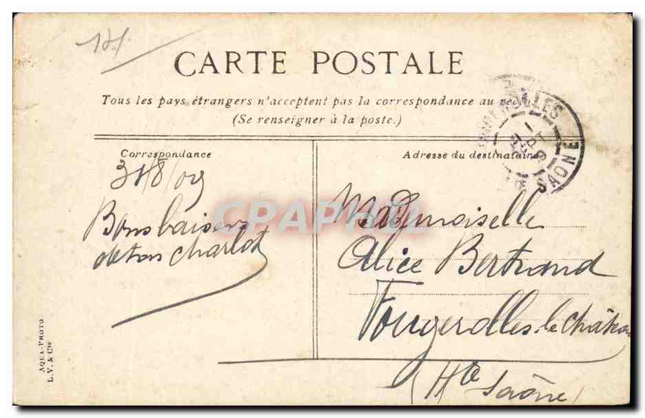CPA Caen L'abreuvoir et la poissonnerie — Verso