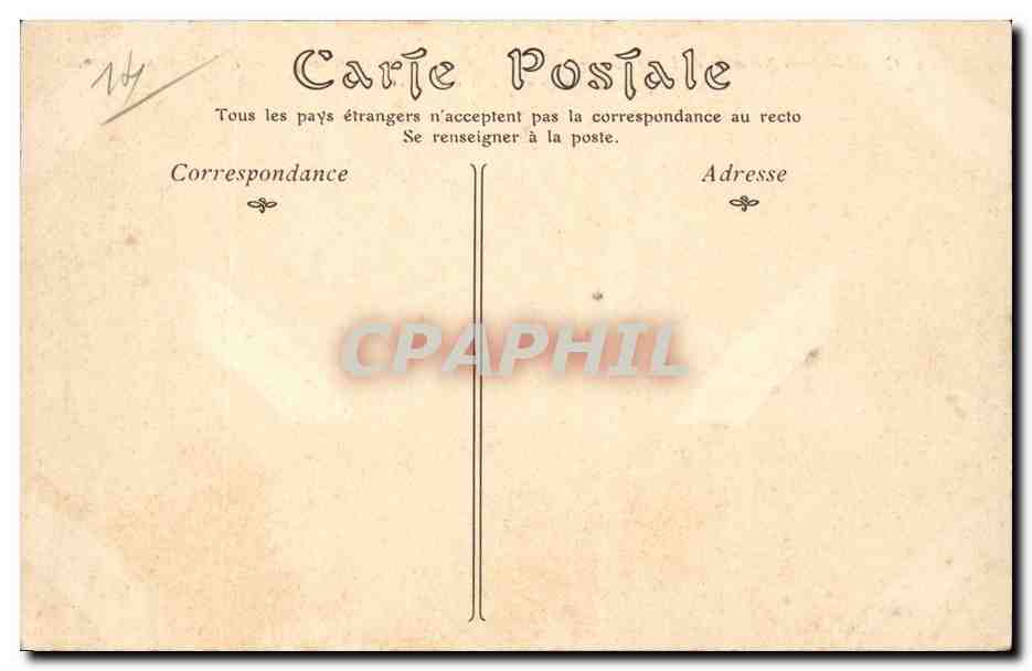 Caen — École Normale de Filles, Bâtiment du XIVe siècle, autrefois partie de l'Abbaye aux Hommes et appelé Palais des Ducs — Verso