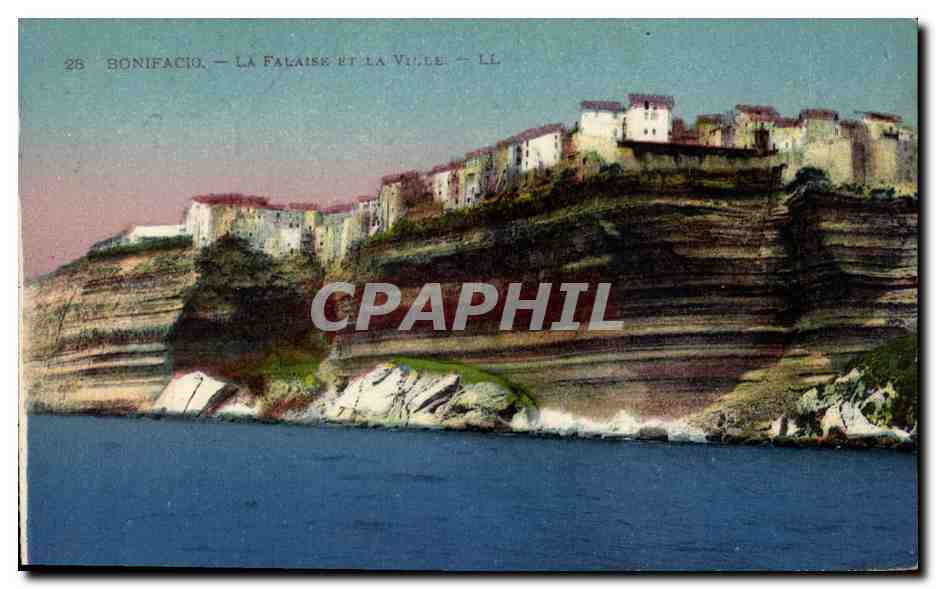 Bonifacio — La falaise et la ville — LL