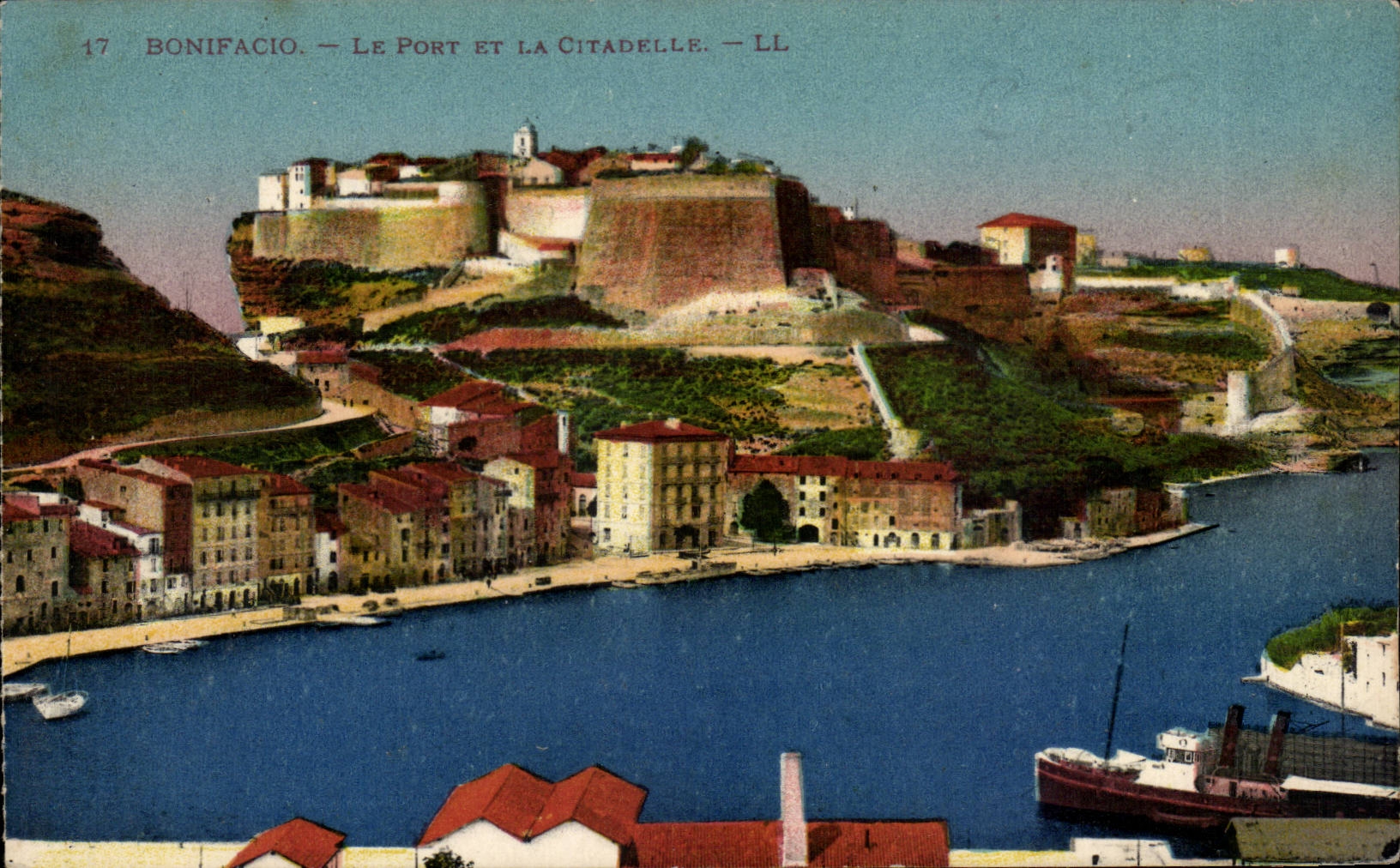 CPA Corse Corsica Bonifacio Le port et la citadelle