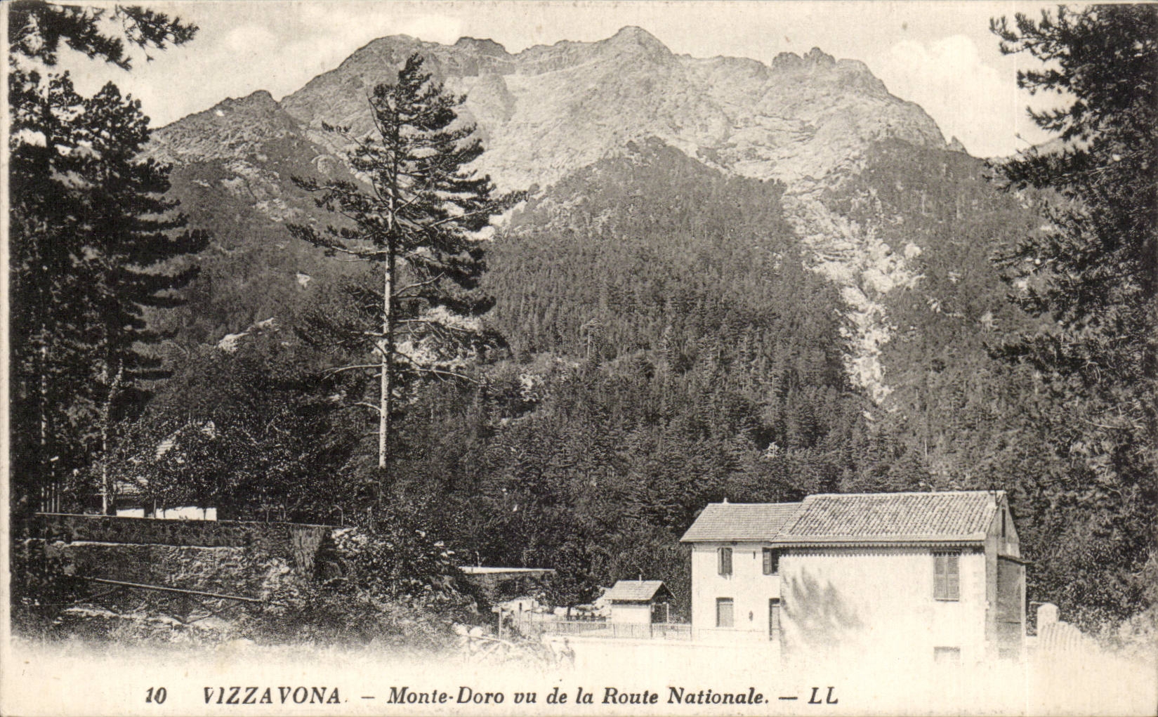 CPA Corse Corsica Vizzavona Monte Doro vu de la route nationale