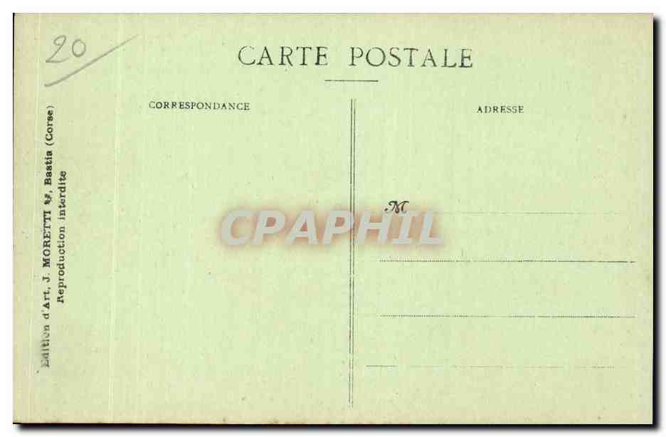CPA Corse Corsica Ghisoni Passage de l'Inzecca Ane donkey animee — Rückseite