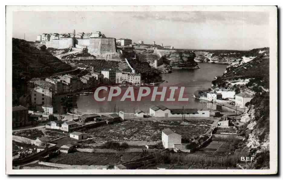 CPA Corse Corsica Bonifacio La marine et la haute ville