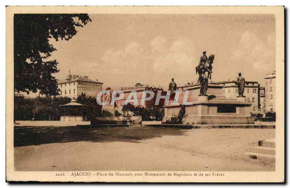 Corse - Corsica - Ajaccio - Place du Diamant avec Monument de Napoleon I - CPA 