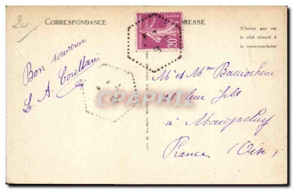 Ajaccio — La Place du Diamant — LL, n° 197 — Rückseite