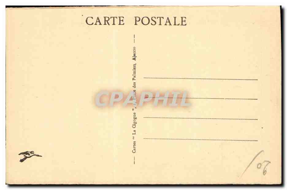Corse - Corsica - Ajaccio - Une Rue Pittoresque - CPA  — Rückseite
