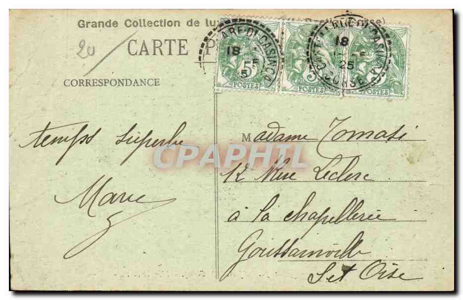 Corse - Corsica - Ajaccio - L'Hotel de Ville - CPA  — Rückseite