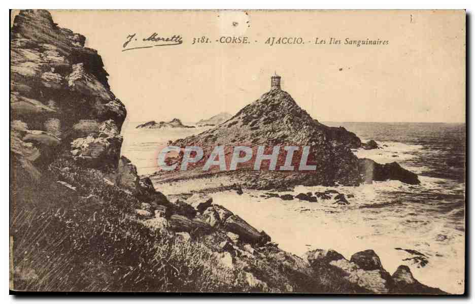 Les Îles Sanguinaires — Ajaccio — J. Moretto, n° 3181