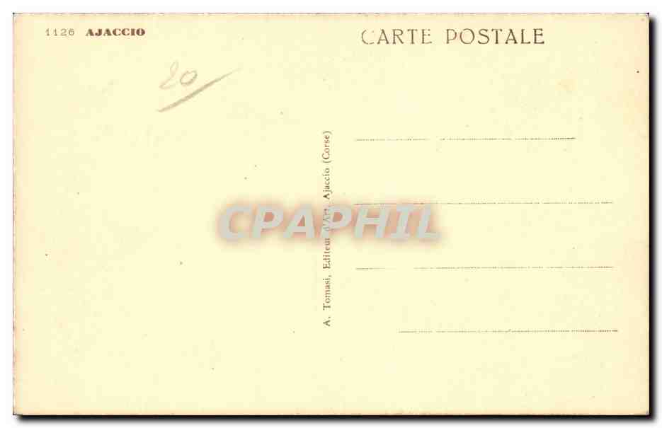 Corse - Corsica - Ajaccio - Vue Generale - CPA  — Rückseite