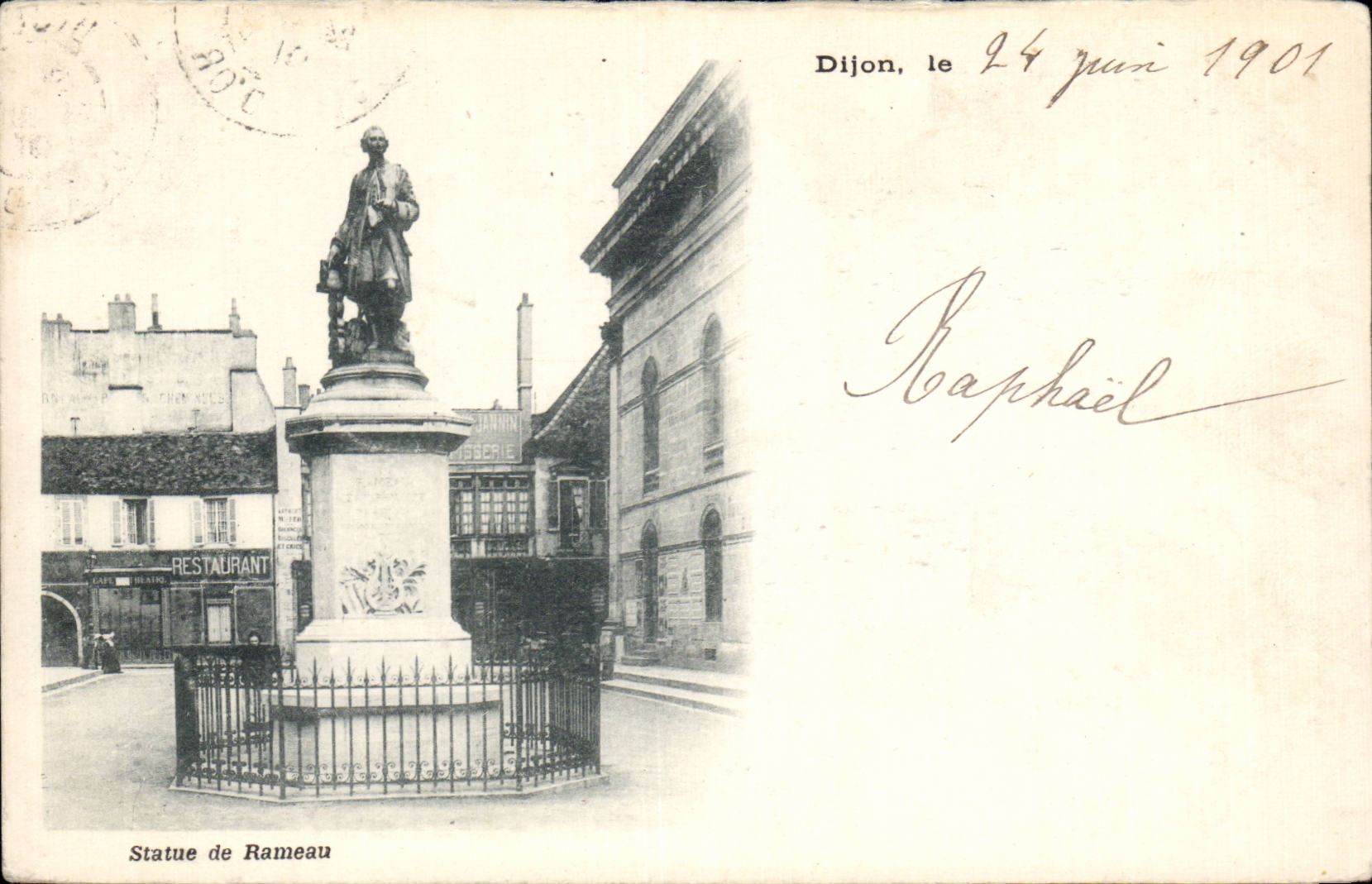 Dijon - Statue de Rameau - 1901 - CPA 