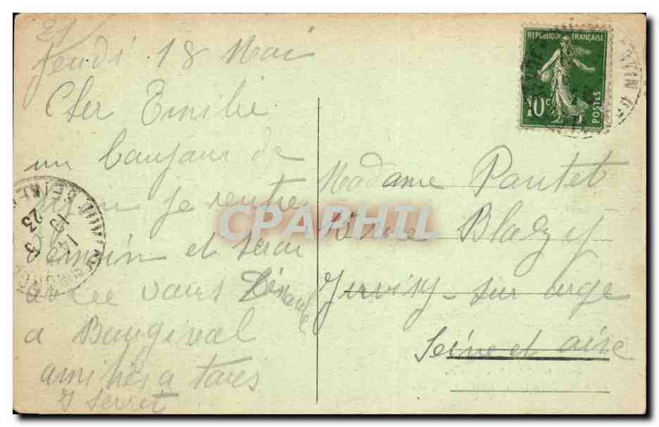 Dijon - Vue Generale pris de l'Eglise Saint Michel - CPA  — Verso