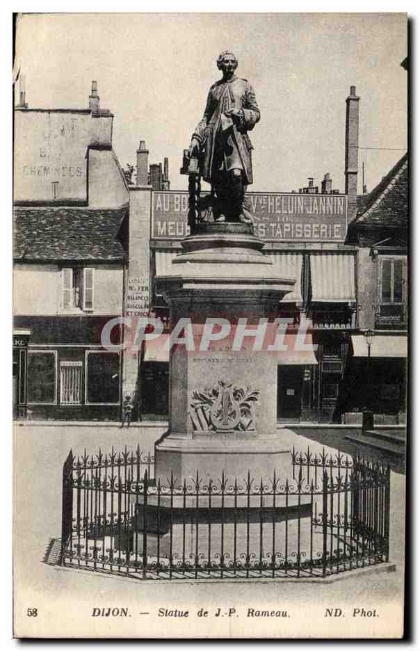 Dijon - Statue de J P Rameau - CPA 