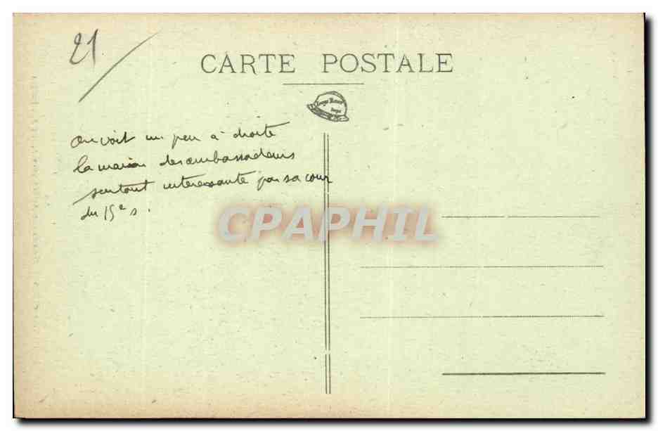 Dijon - Rue des Forges - CPA  — Verso