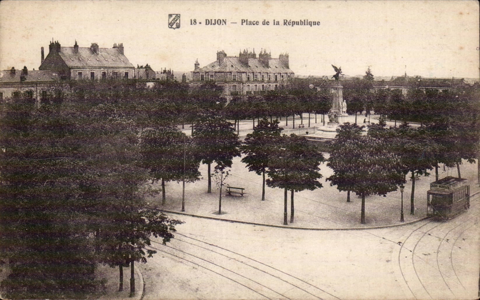 Dijon - Place de la Republique - CPA 