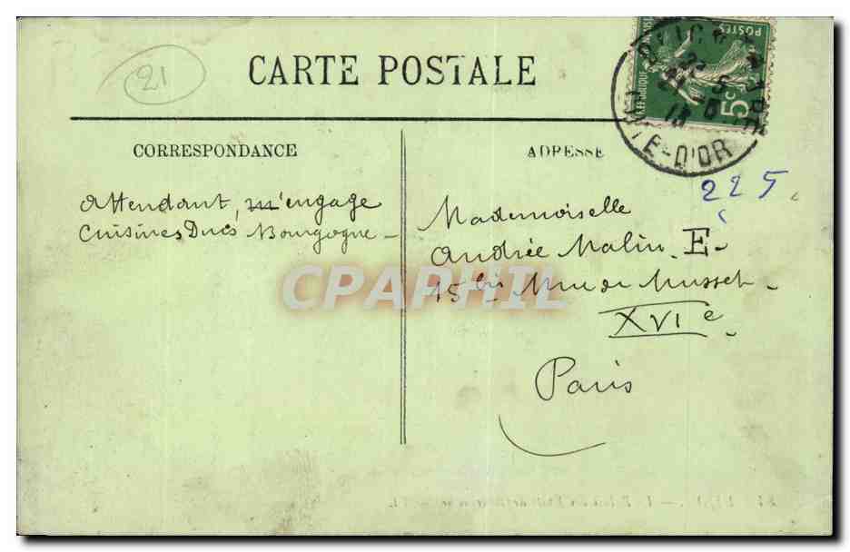 Dijon - Le Palais des Etats de Bourgogne - CPA  — Rückseite