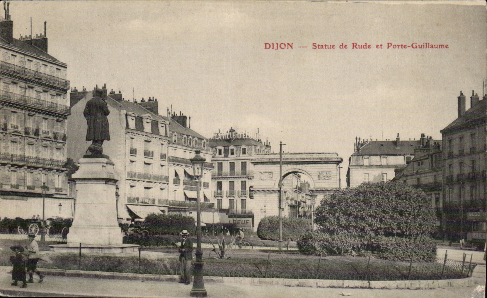 Dijon - Statue de Rude - Porte Guillaume - CPA 