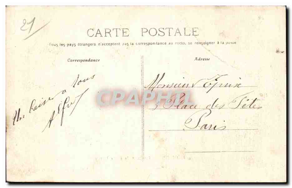 Dijon - Jardin de la Place Darcy - CPA  — Verso