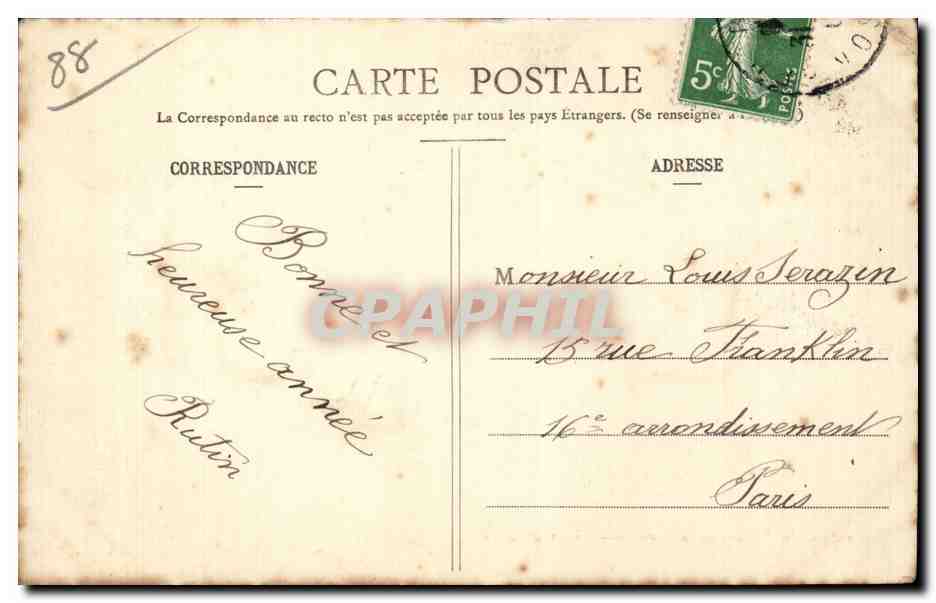 Remiremont - Vue prise de St Romary - CPA  — Rückseite