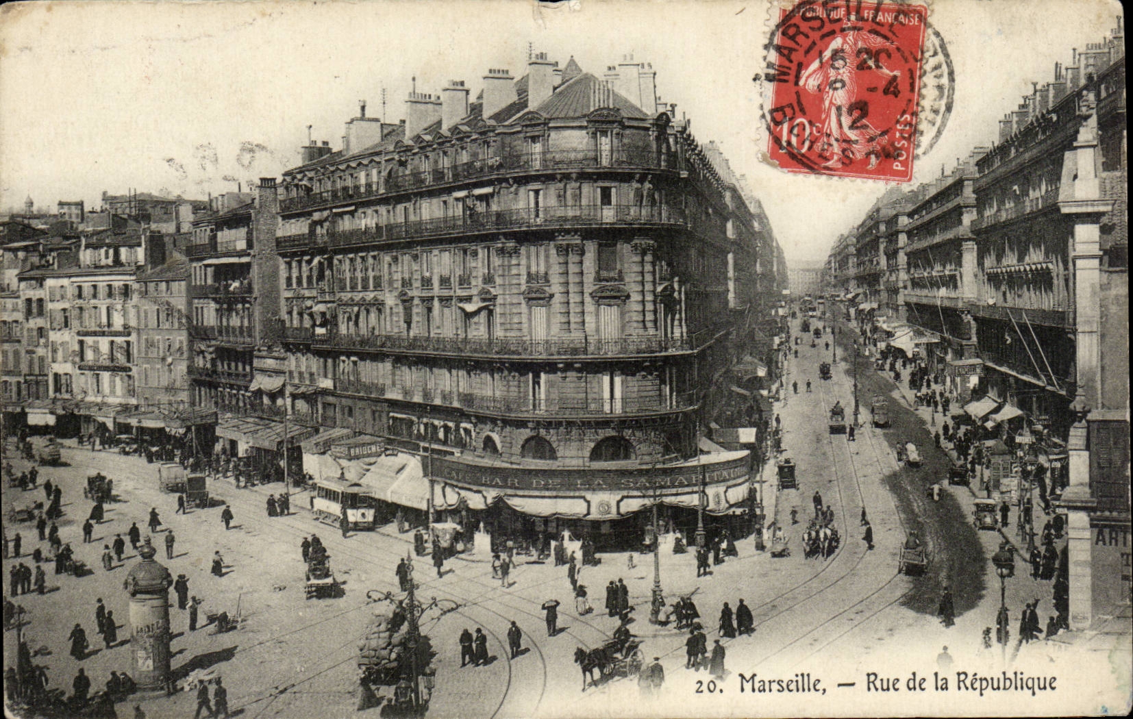 Marsiglia — Rue de la République — Editore sconosciuto, n°20