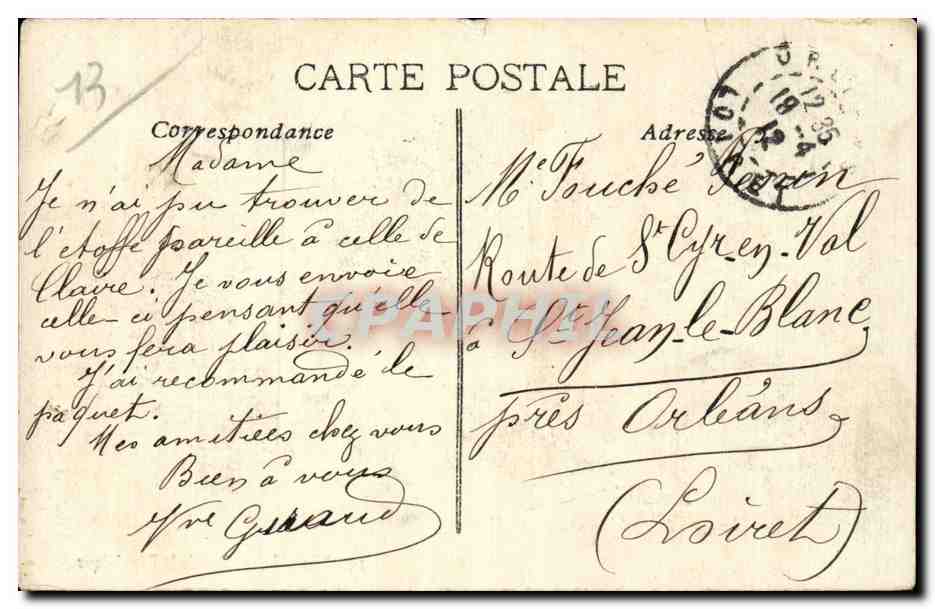Marsiglia — Rue de la République — Editore sconosciuto, n°20 — Verso