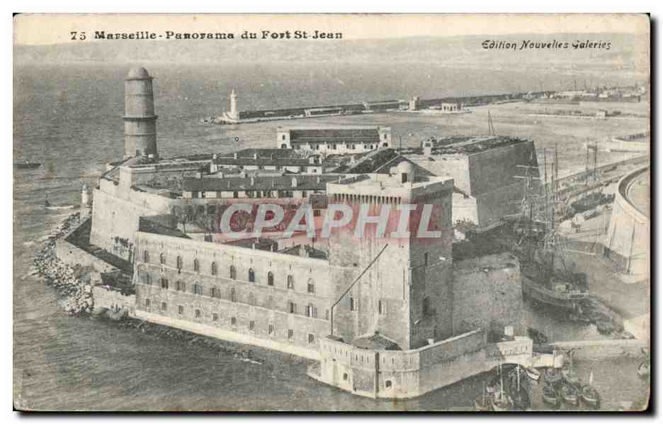 Marseille - Panorama du Fort Saint Jean - CPA - 