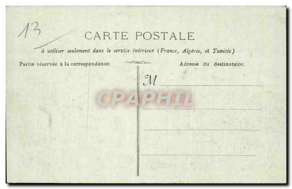 Marseille - L'Hôtel des Postes — G.M. 117, éditeur G.M. — Rückseite