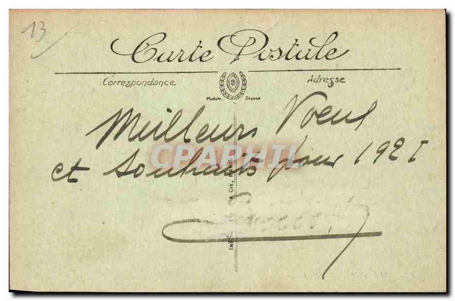Marseille - La Cannebiere - CPA  — Verso