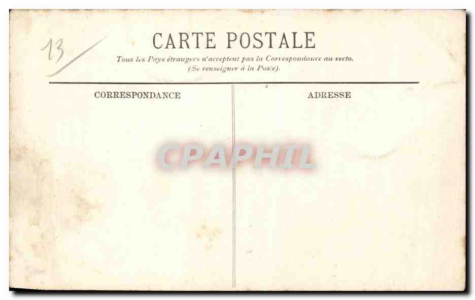 Marseille - Vue Generale - CPA  — Rückseite
