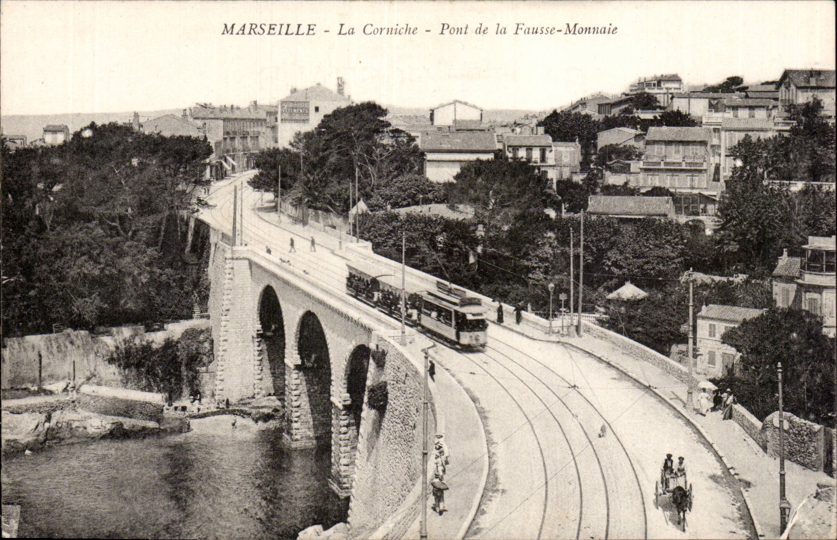 Marseille - La Corniche - Pont de la Fausse Monnaie - CPA 