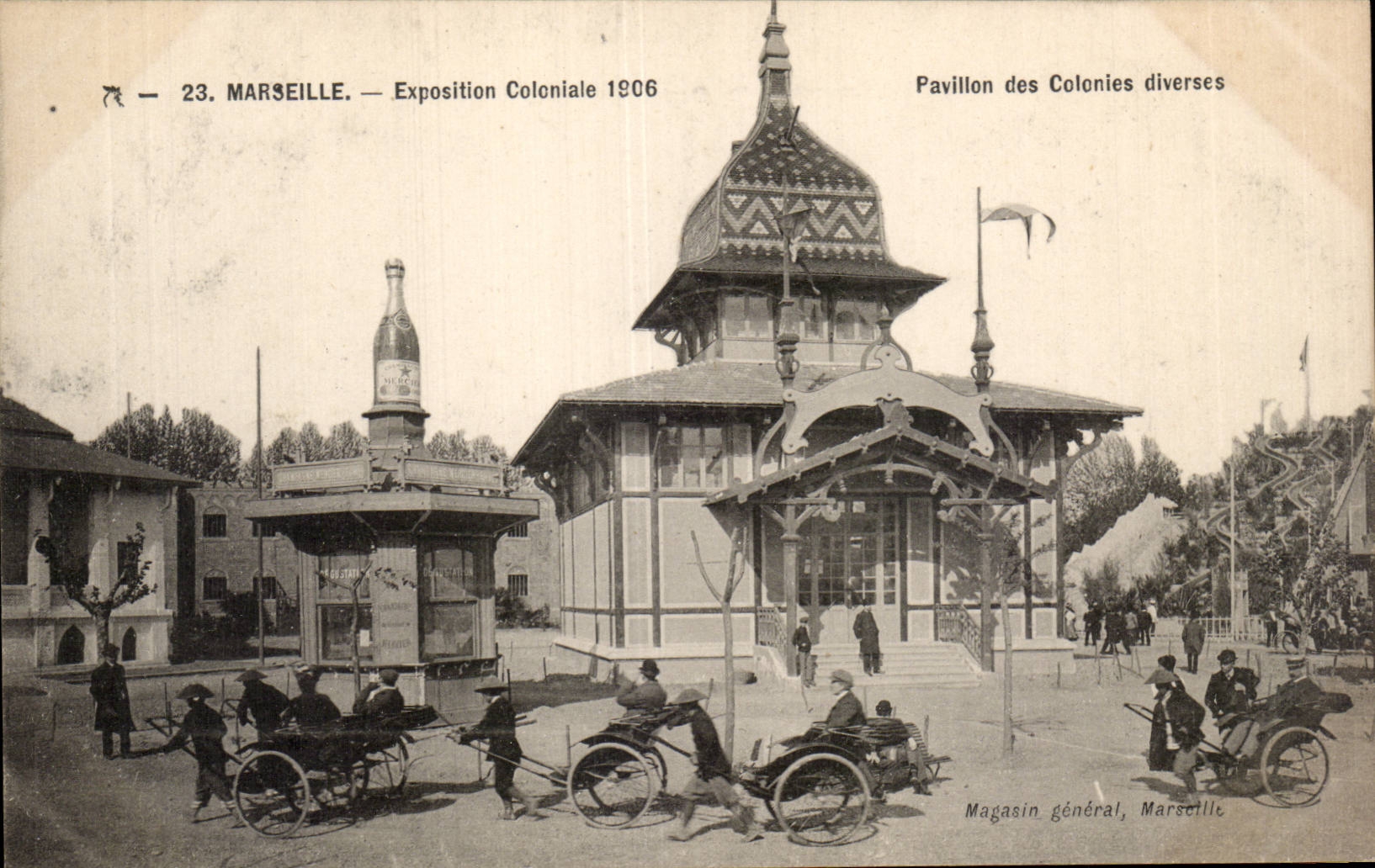 Marseille — Exposition Coloniale 1906 — Pavillon des Colonies diverses — Magasin général, Marseille