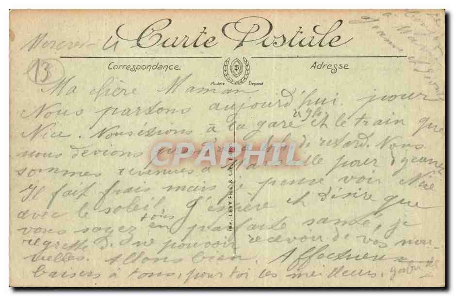 Marseille - La Rue de Noaillet - CPA  — Verso