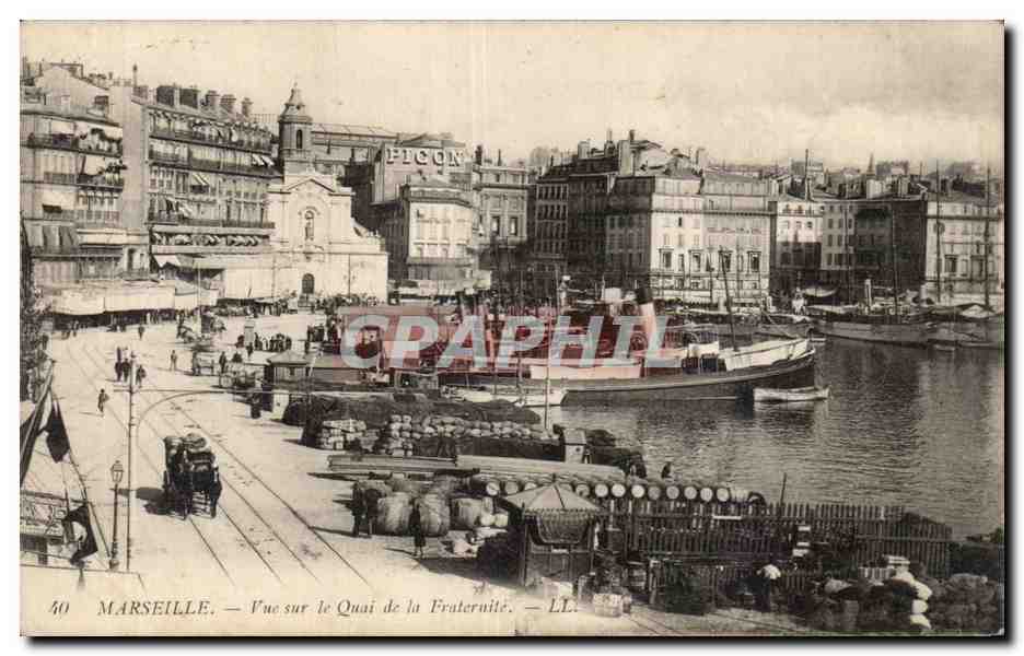 Marseille — Vue sur le Quai de la Fraternité — LL.