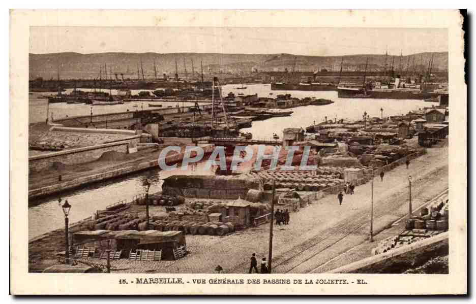Marseille - Vue Generale des Bassins de la Joliette - CPA 