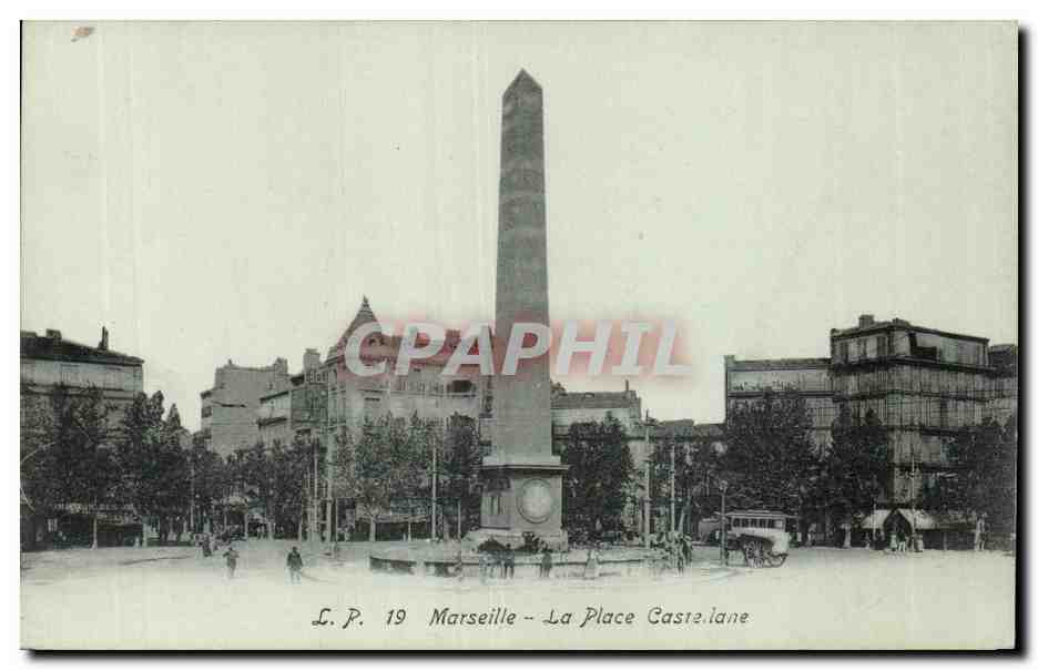 Marseille - La Place Castellane - CPA 