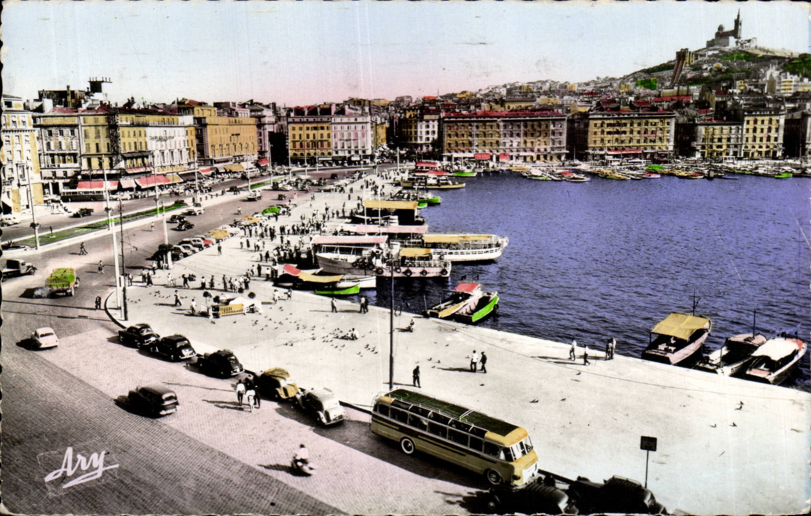 Marseille - Quai des Belges et Notre Dame de la Garde - CPA 